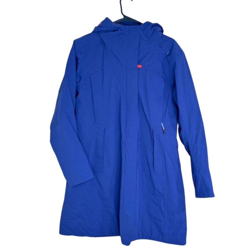 Oros Women's Puffer Ski Jacket Blue Hooded Insulated Size S Winter Cobalt Blue - Picture 2 of 9
